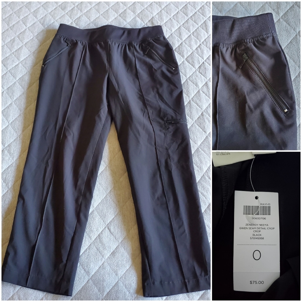 ⭐4/$20 Chico's Zenergy Gwen Seamed Crop Pants